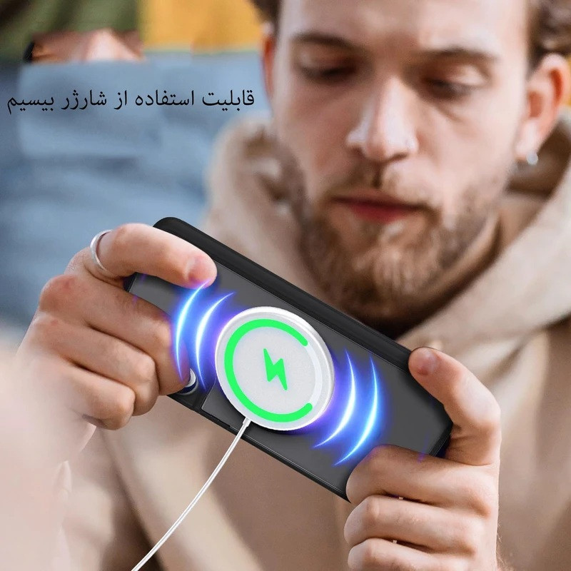 کاور بادی قاب مدل Magsafe-A 55 طرح مگ سیف مات مناسب برای گوشی موبایل سامسونگ Galaxy A55 5G / A55
