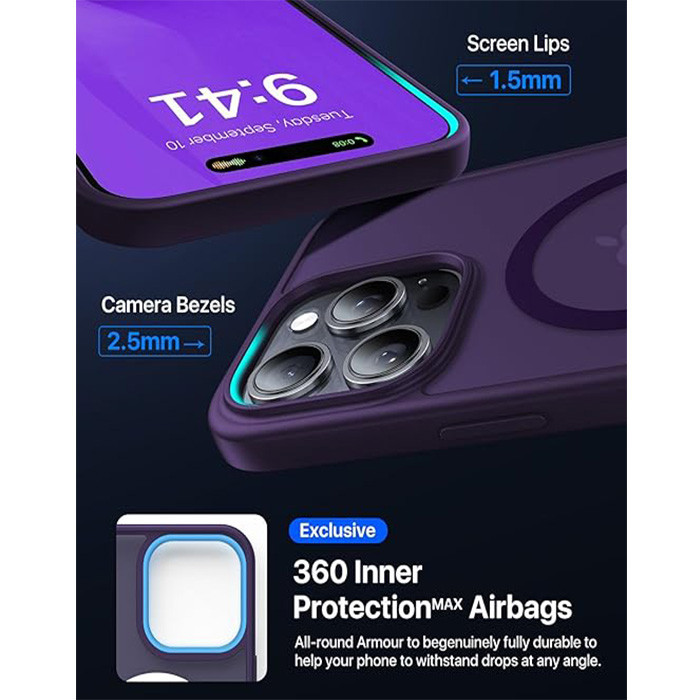 کاور بادی قاب مدل مگ سیف مناسب برای گوشی موبایل اپل iPhone 16 Promax