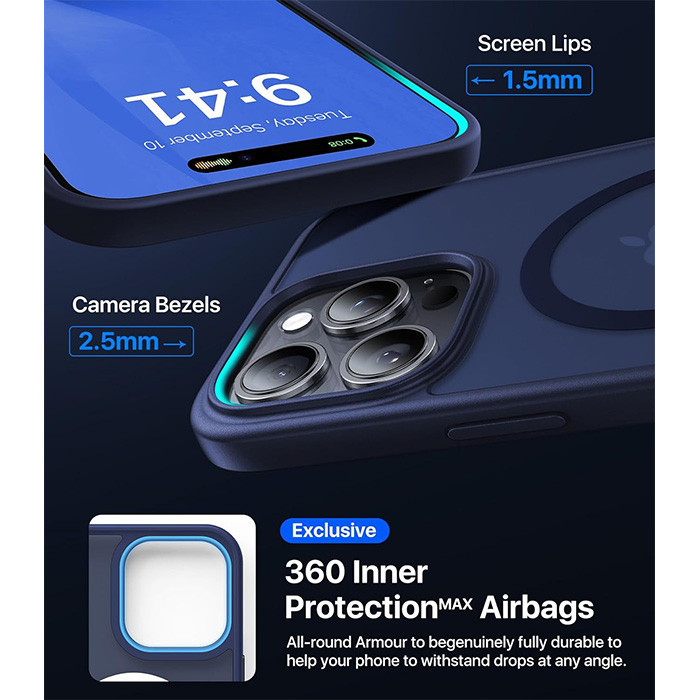 کاور بادی قاب مدل مگ سیف مناسب برای گوشی موبایل اپل iPhone 15 Promax