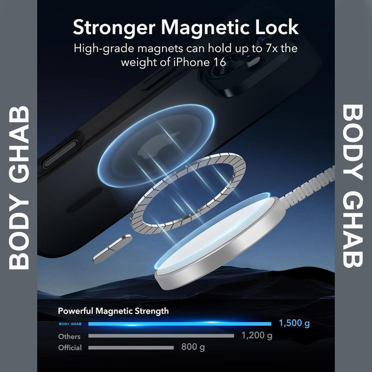 کاور بادی قاب مدل Mgsafe_2 مناسب برای گوشی موبایل اپل Iphone 16