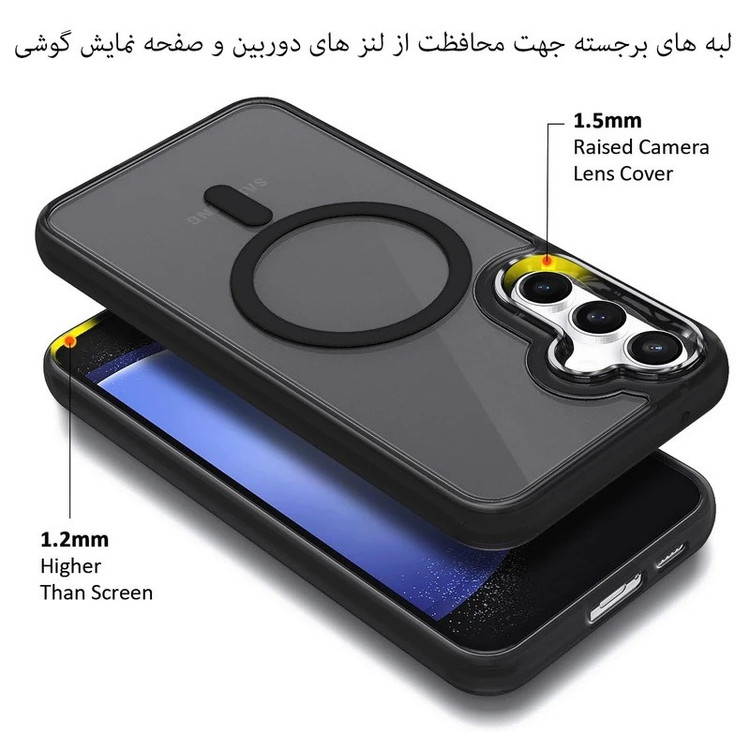کاور بادی قاب مدل Magsafe_A35 طرح مگ سیف مات مناسب برای گوشی موبایل سامسونگ Galaxy A35