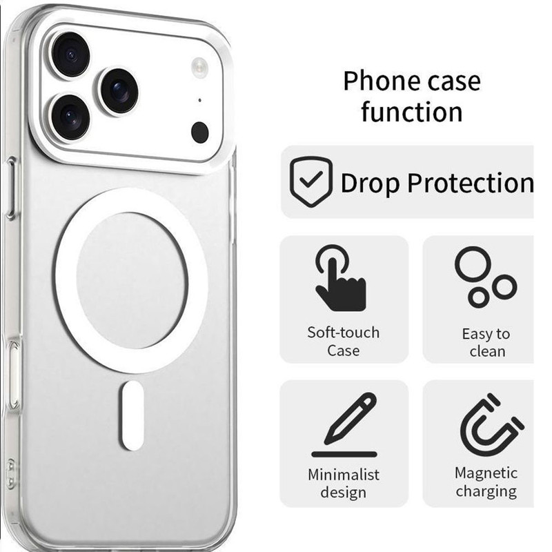 کاور بادی قاب مدل Magsafe2-17PRO طرح مگ سیف مناسب برای گوشی موبایل اپل Iphone 17 Pro