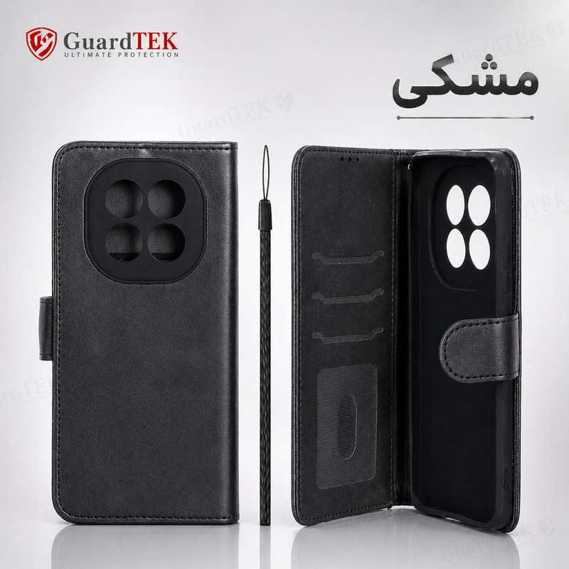 کیف کلاسوری گاردتک اساک مدل Prime مناسب برای گوشی موبایل شیائومی Redmi Note 11 و Redmi Note 11 S به همراه بندآویز