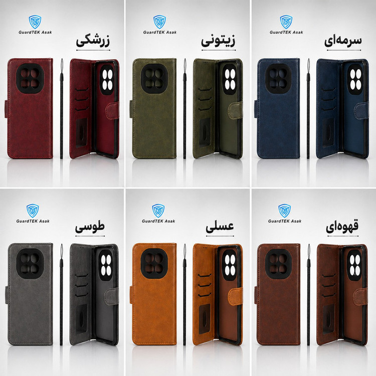 کیف کلاسوری گاردتک اساک مدل Prime مناسب برای گوشی موبایل سامسونگ Galaxy Note 10 به همراه بندآویز