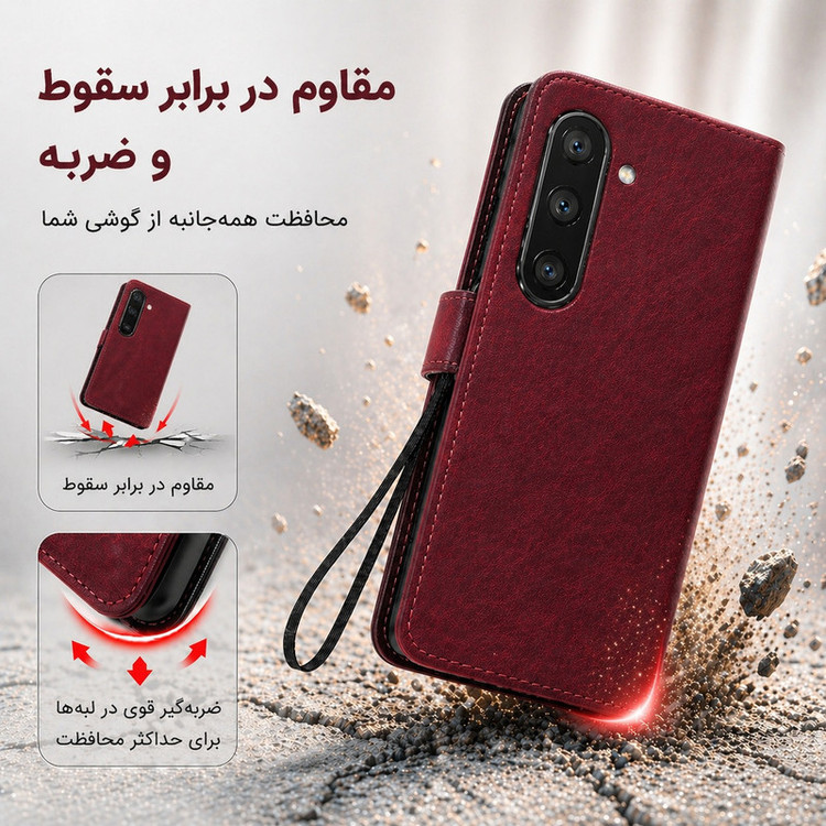 کیف کلاسوری گاردتک اساک مدل Prime مناسب برای گوشی موبایل سامسونگ Galaxy Note 10 به همراه بندآویز