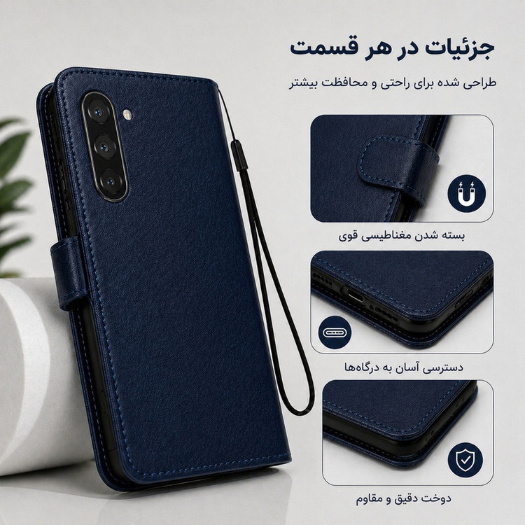 کیف کلاسوری گاردتک اساک مدل Prime مناسب برای گوشی موبایل سامسونگ Galaxy Note 10 به همراه بندآویز