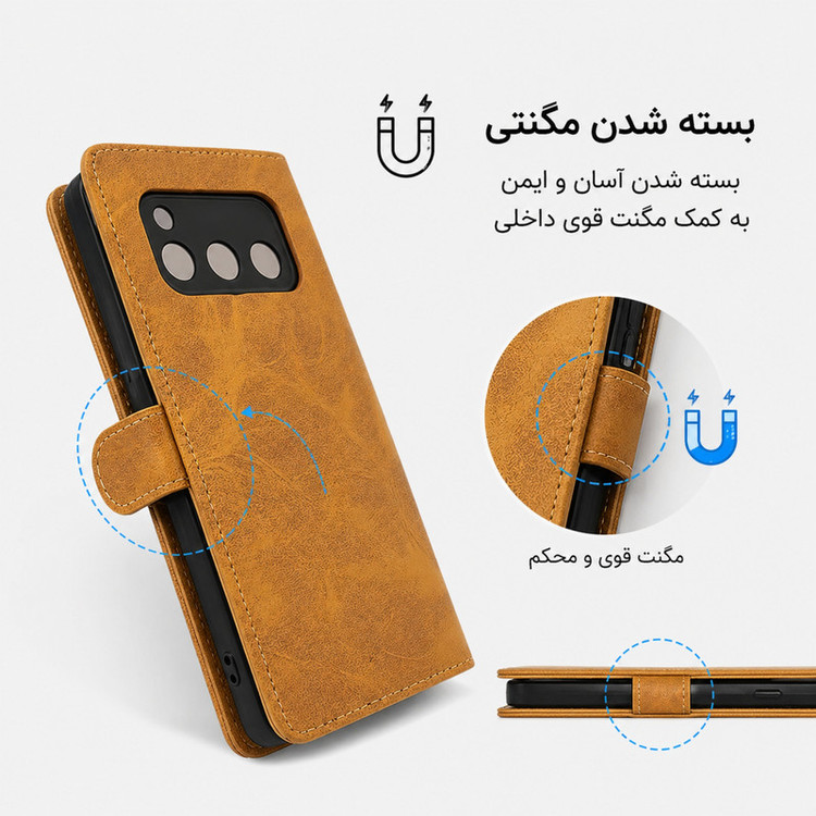 کیف کلاسوری گاردتک اساک مدل Prime مناسب برای گوشی موبایل سامسونگ Galaxy J7 2016 به همراه بندآویز